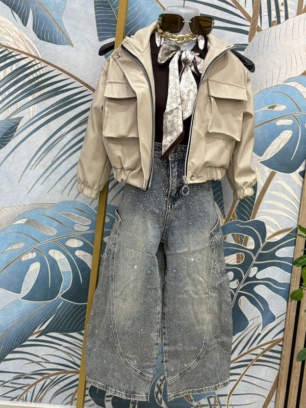 Jeans baggy tasca shine