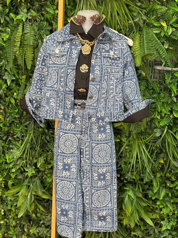 Coordinato denim bandana