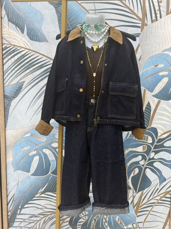 Coordinato denim camel