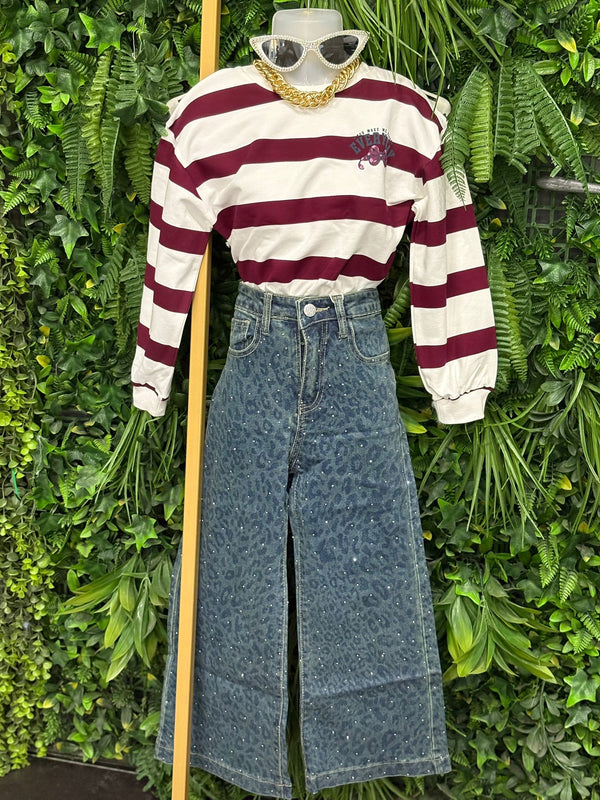 Jeans leopard shine