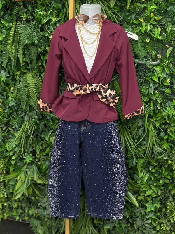 Giacca fascia animalier