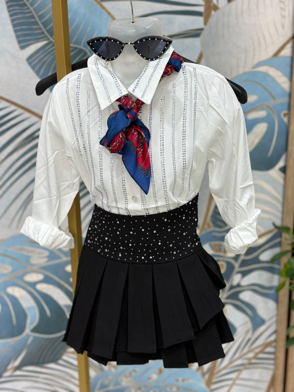 Camicia striscia shine