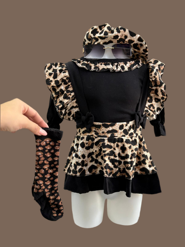 coordinato leopard+cappello