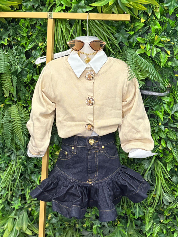 Cardigan amelia gold