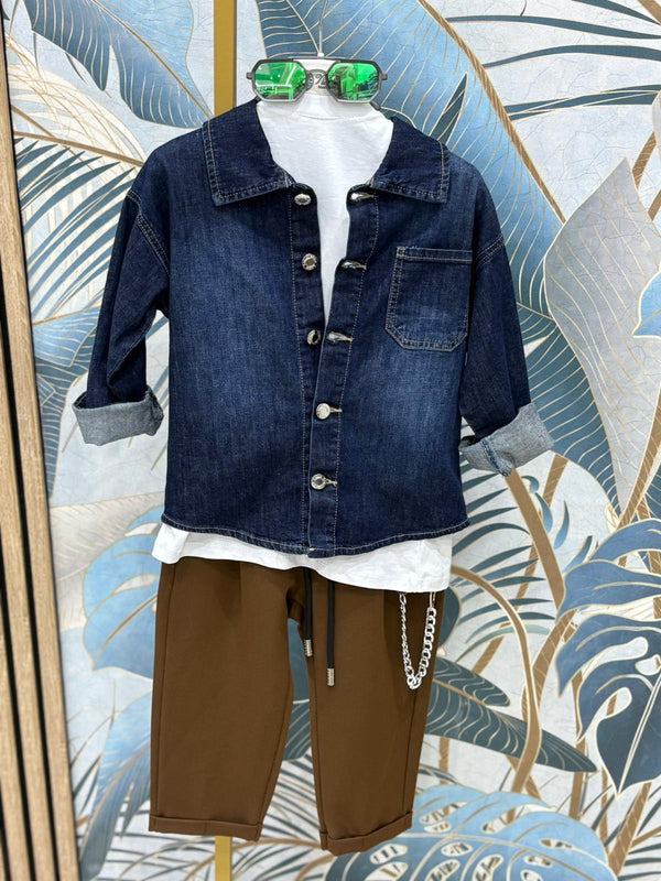 Giacca denim boy